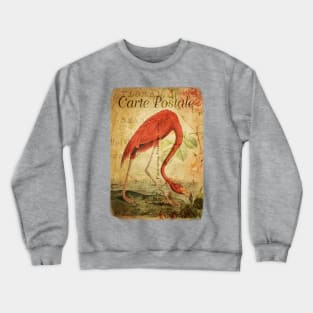 The Flamingo - Vintage French Postcard Crewneck Sweatshirt